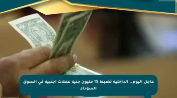 عاجل اليوم.. الداخلية تضبط 15 مليون جنيه عملات أجنبية في السوق السوداء